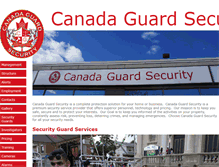 Tablet Screenshot of canadaguardsecurity.com